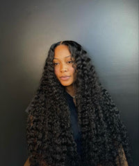 SARAH DEEP CURLY GLUELESS GIG REMY HUMAN HAIR