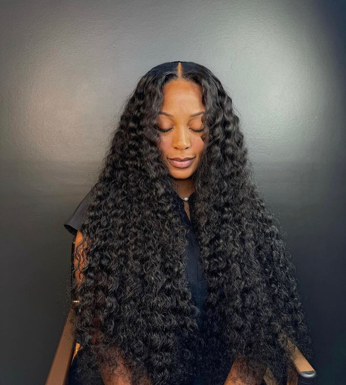 SARAH DEEP CURLY GLUELESS GIG REMY HUMAN HAIR