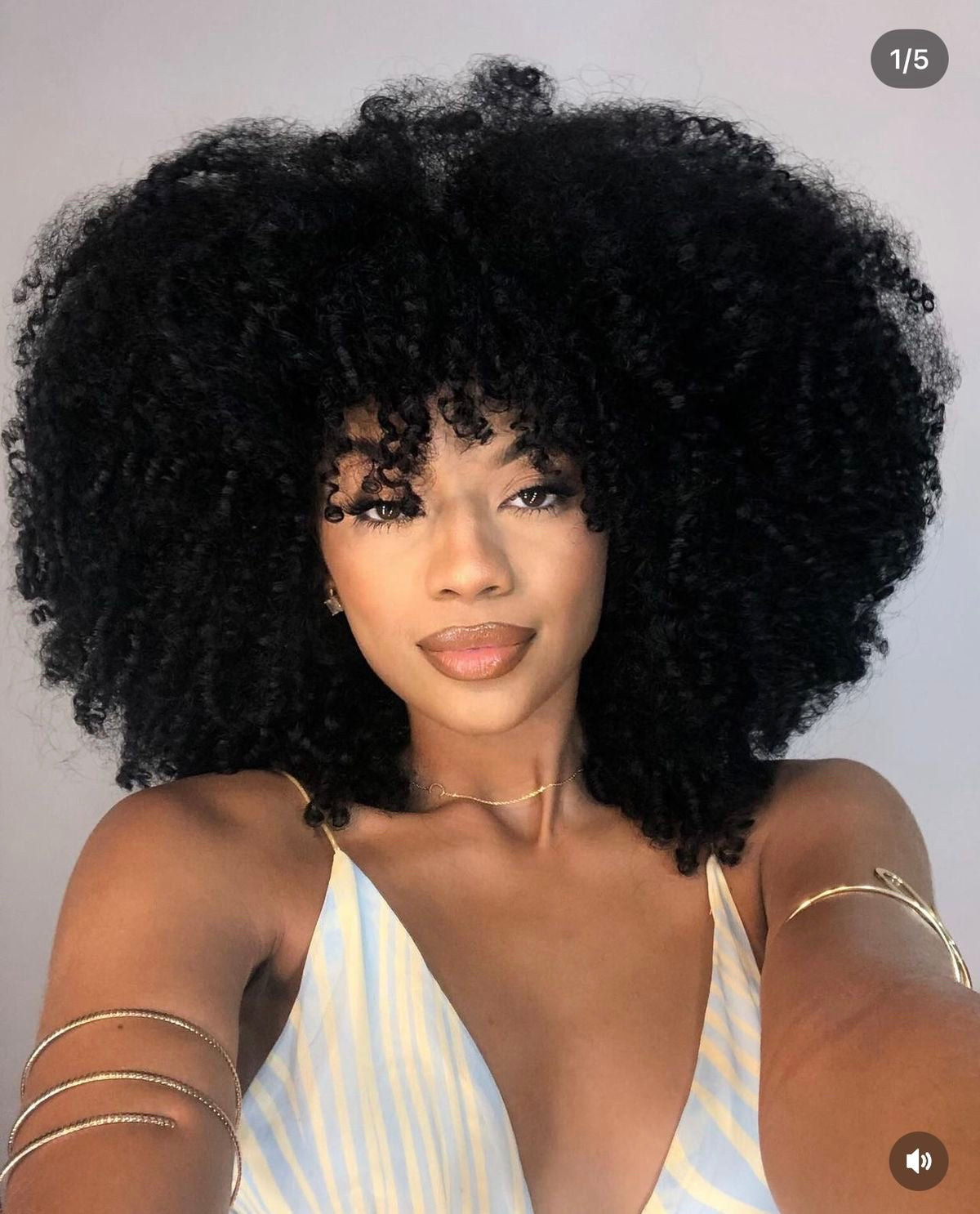 NADIA CURLY BRAZILIAN HUMAN HAIR WITH BANGS